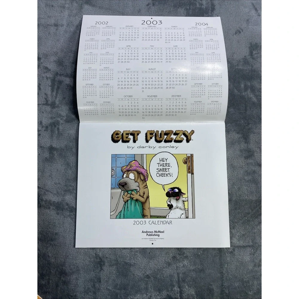 Vintage Get Fuzzy 2003 Calendar Darby Conley Comics Year of the Cat Poster NEW‎